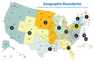 U.S. District Court Map. Source: Wikipedia
